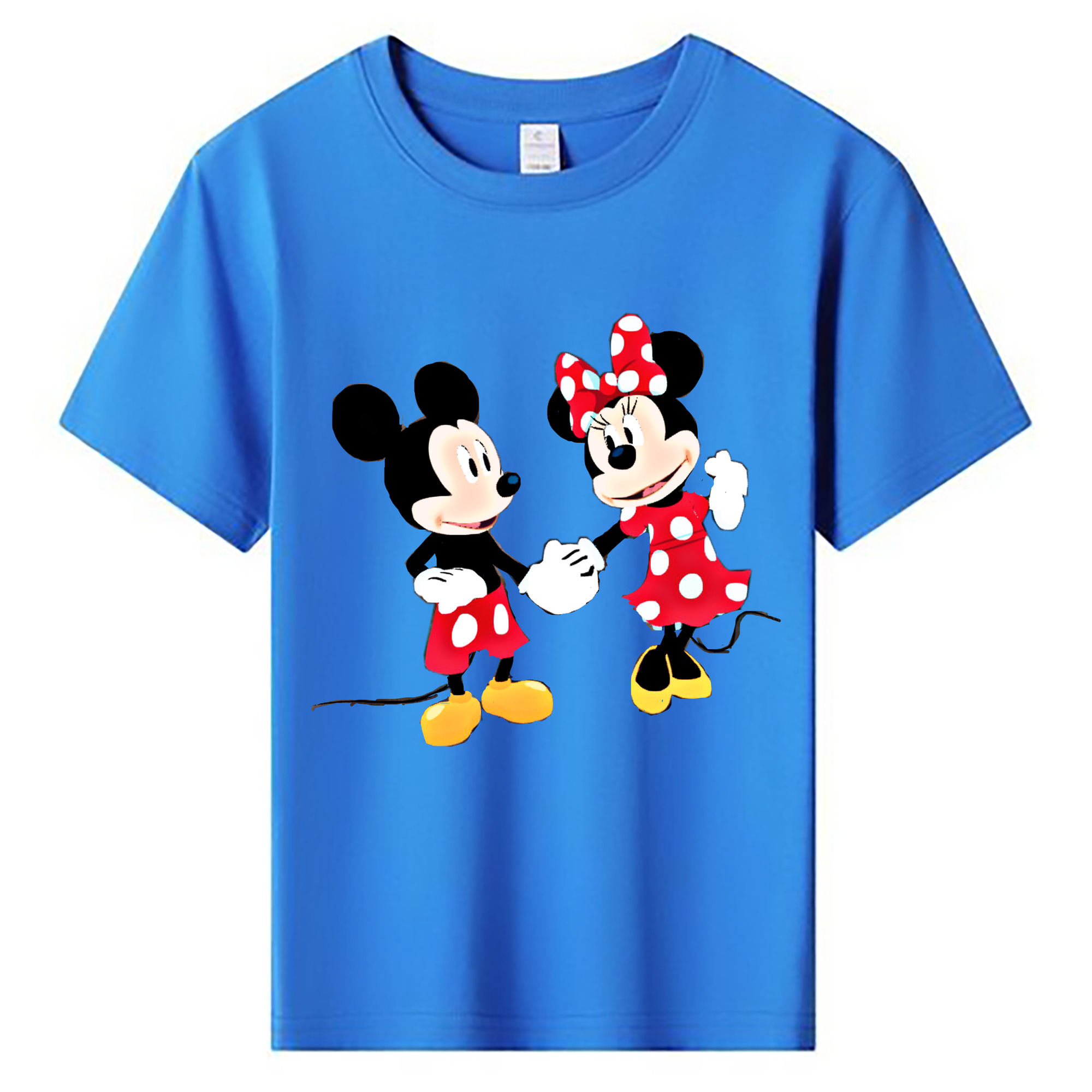 ミッキーマウス Mickey Mouse 綿100％キッズTシャツ（フロントプリント）